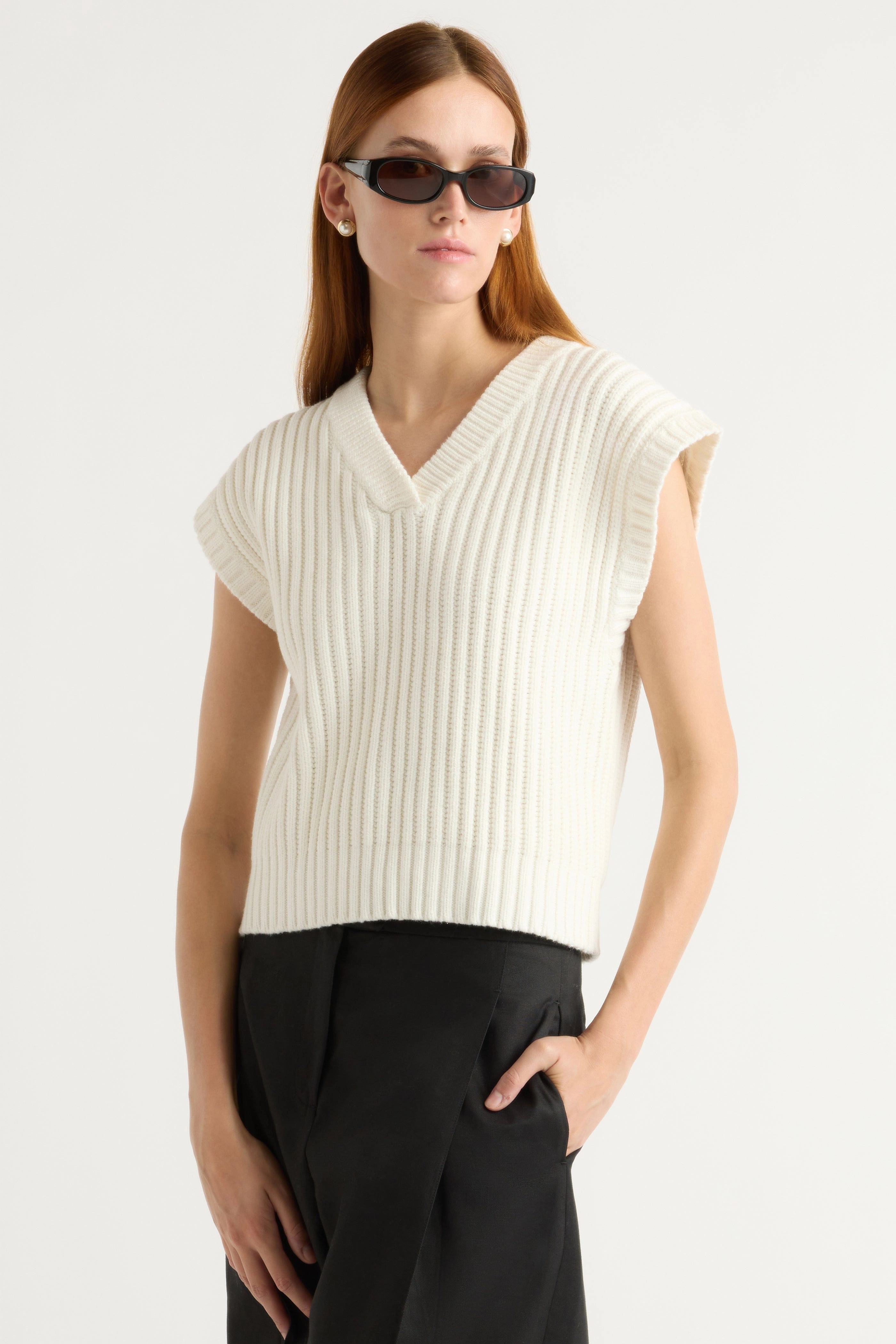 Lightweight Design Nicola Organic Cotton Sweater Vest