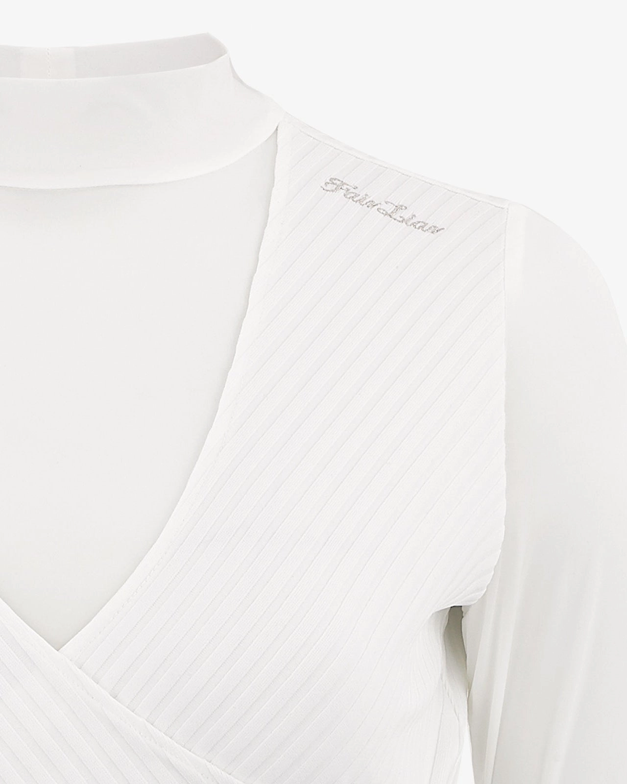 Four Way Stretch Fabric Rib layered cooling t-shirt - White