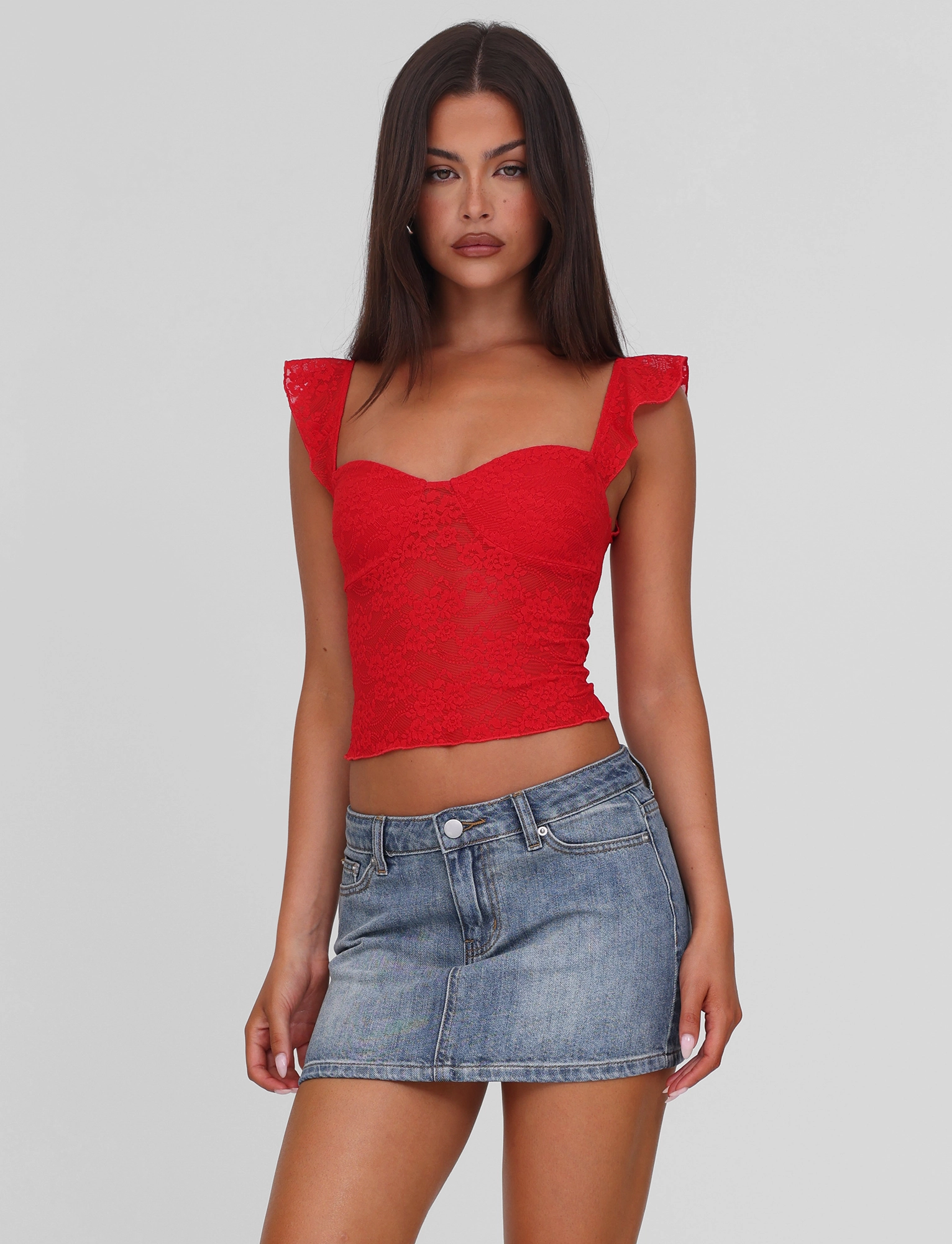 LORNA TOP - RED DurableBlend
