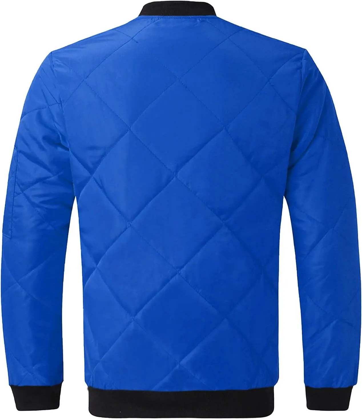 Quilted Insulated Jacket Mens Lightweight Puffer Jacket Zip up Padded Coat Warm Down Jacket Casual Winter Coats