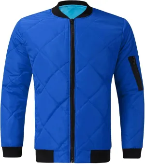 Quilted Insulated Jacket Mens Lightweight Puffer Jacket Zip up Padded Coat Warm Down Jacket Casual Winter Coats