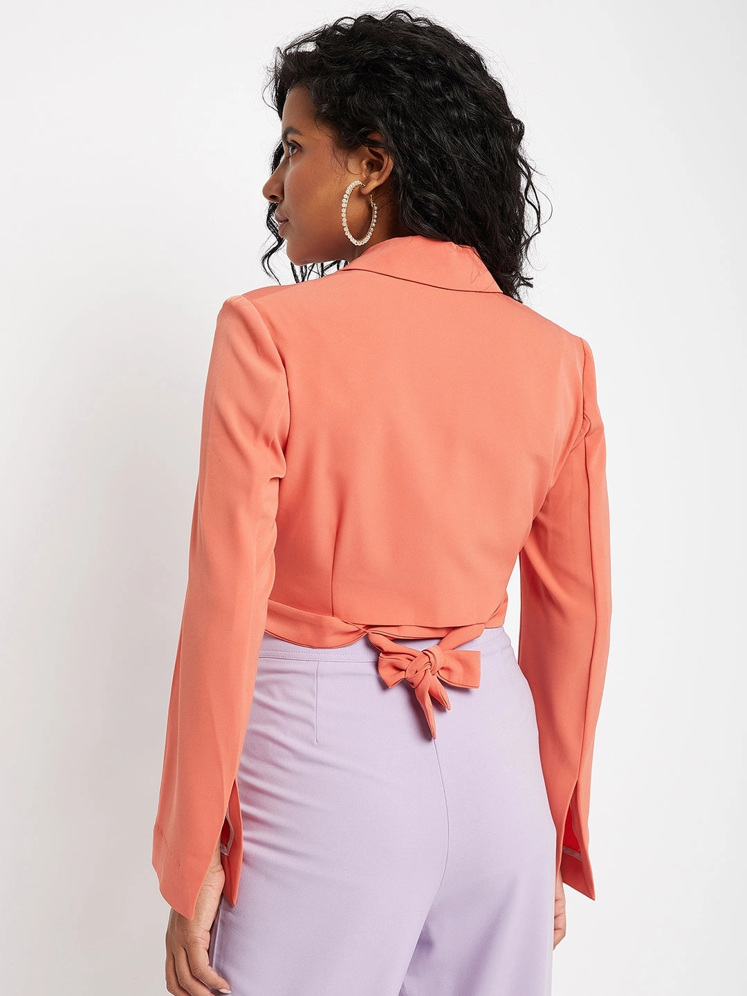 Madame Tie-Around Waist Coral Blazer MeshLinedVents Reinforced Shoulder Protection