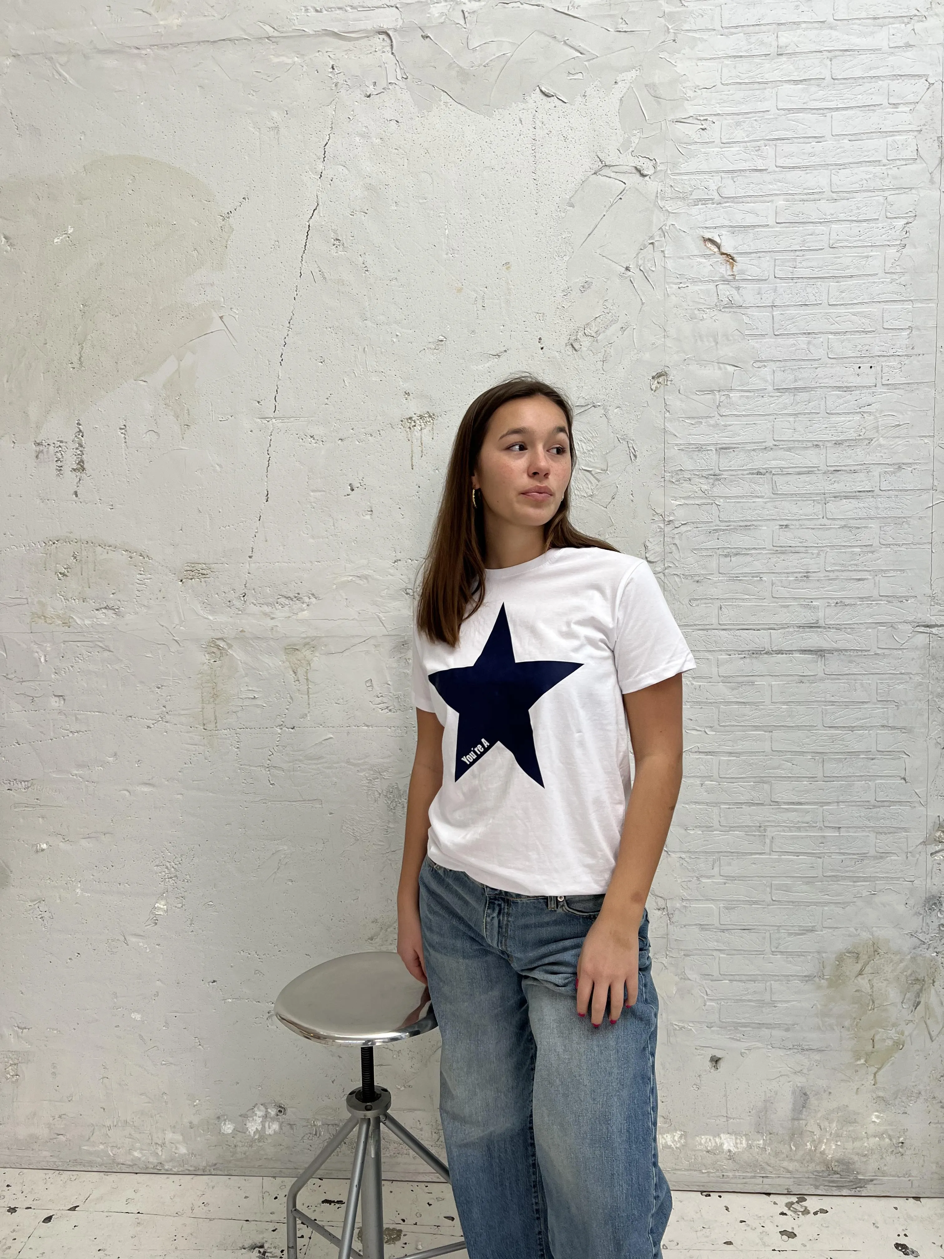 "Star" oversized tee - white