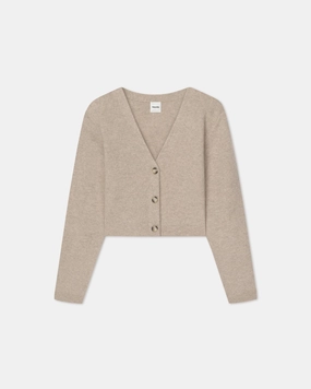 Street Layer Raddix - Overwashed Merino Cardigan - Oatmeal