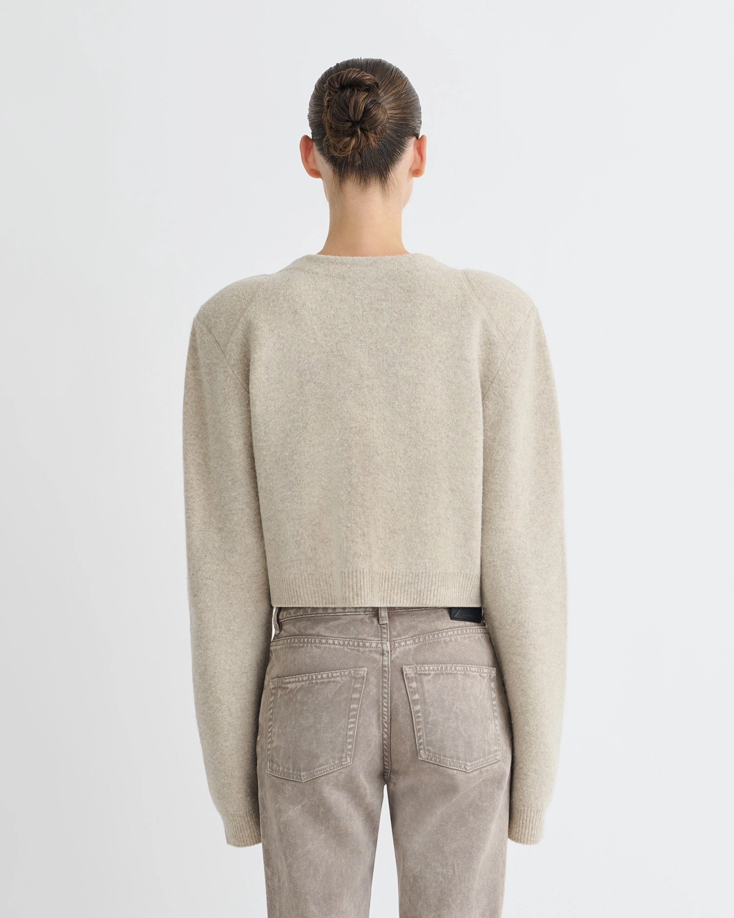 Raddix - Overwashed Merino Cardigan - Oatmeal OdorResistant Finish Flexible Waistband