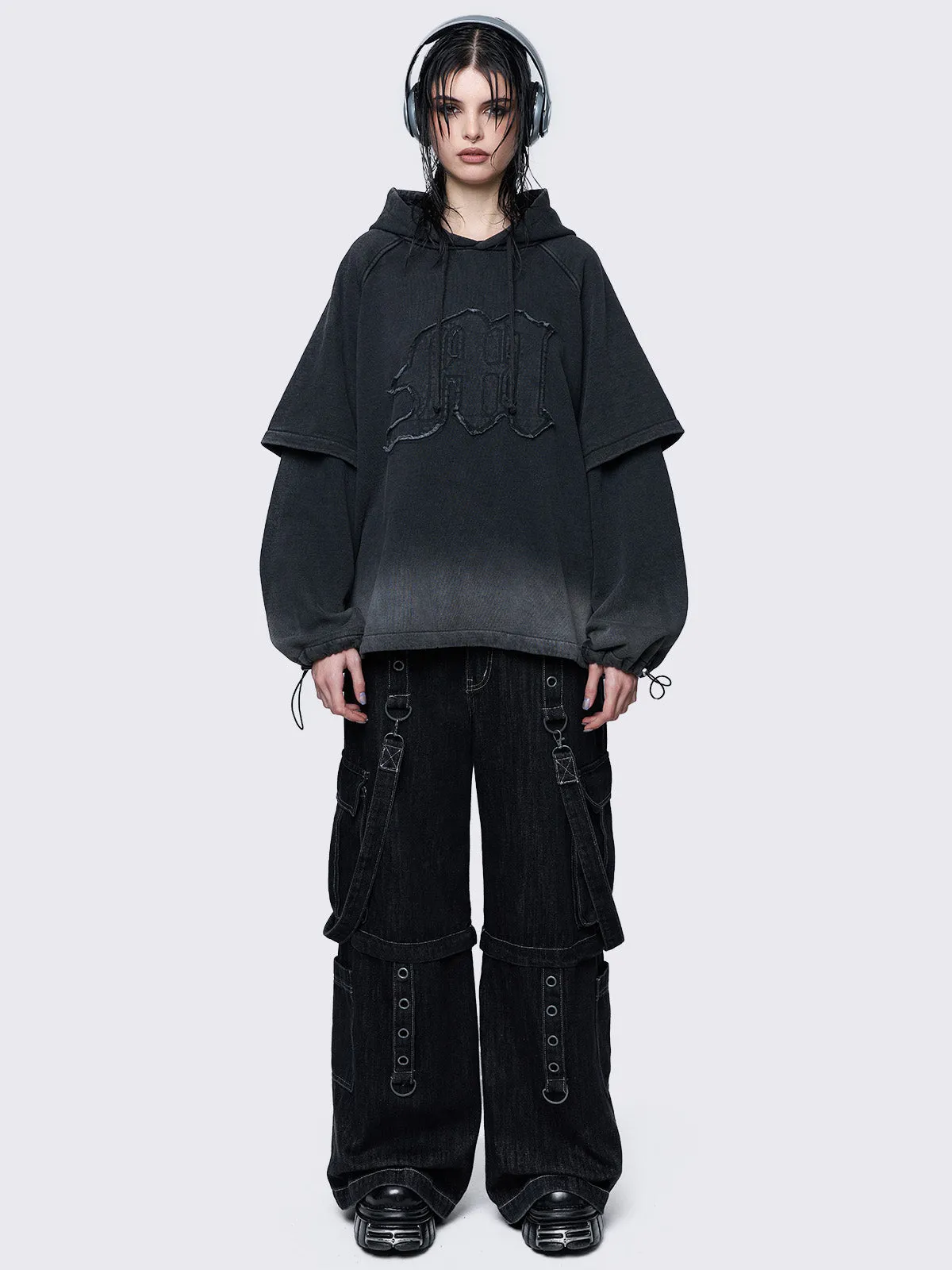 Rae Wash Layered Hoodie