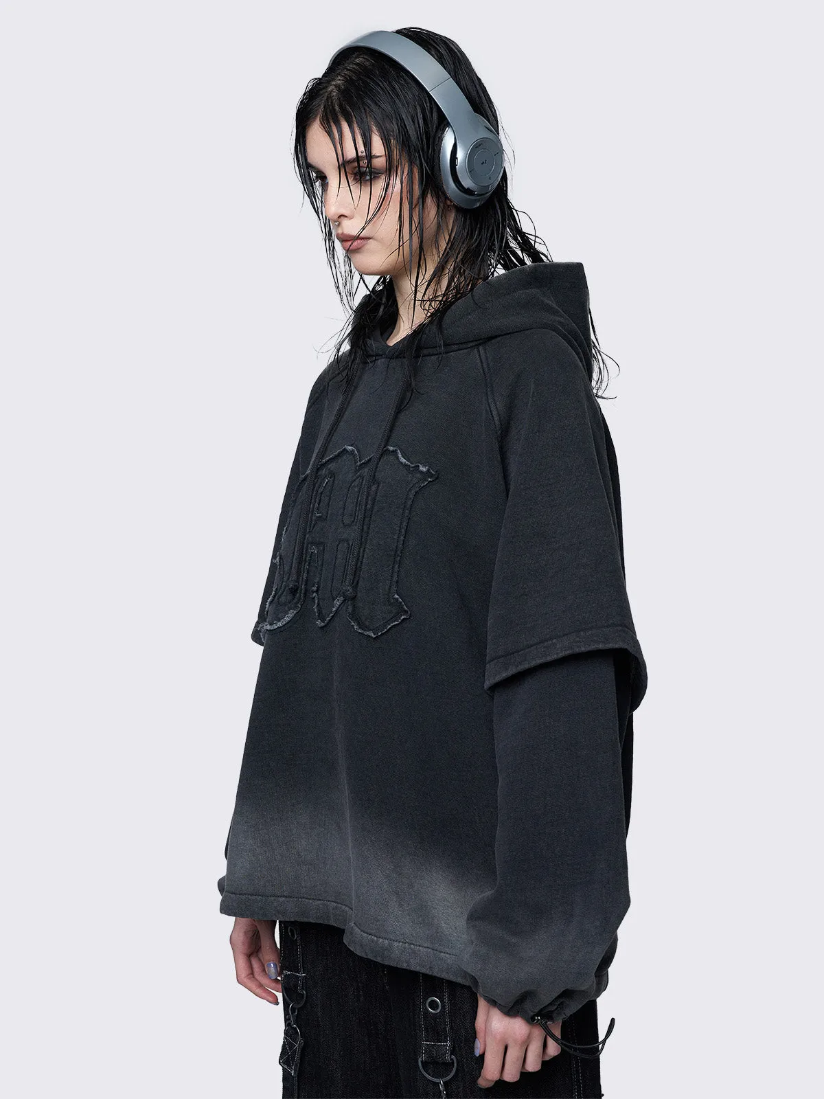 Rae Wash Layered Hoodie