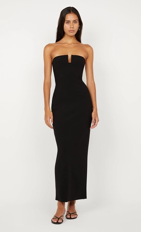 RAFI STRAPLESS DRESS - BLACK Street Motion Relaxed Waistband