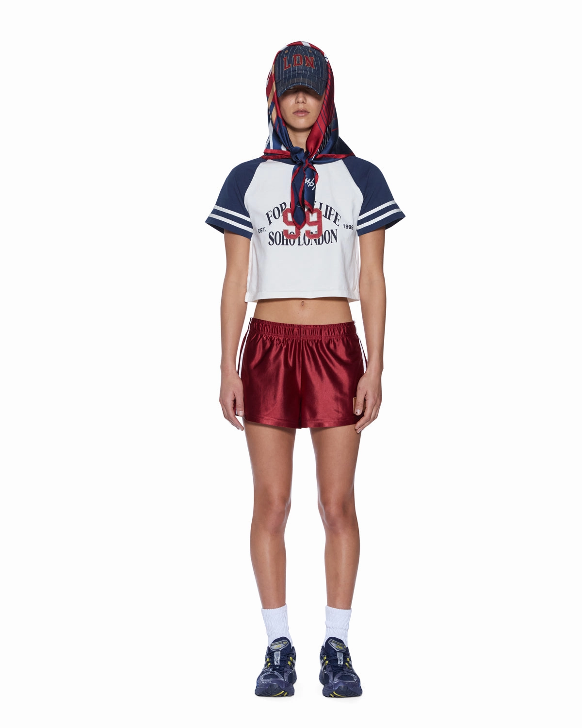 Sporty Blouse NonChafingEdges RAGLAN BOXY SS TEE VINTAGE WHITE/NAVY