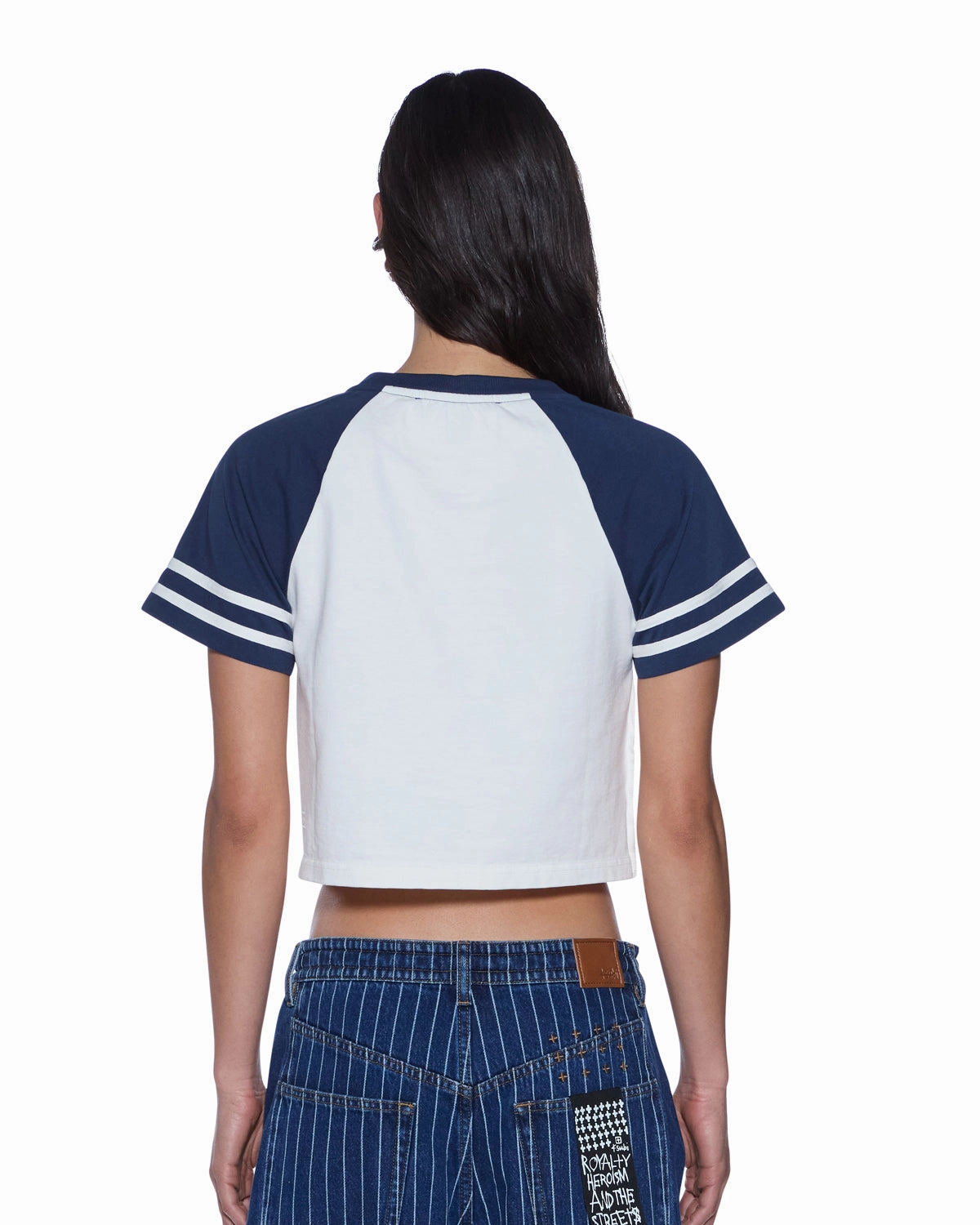 AntiStatic Treatment RAGLAN BOXY SS TEE VINTAGE WHITE/NAVY