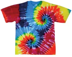 Rainbow Double Swirl Tie Dye T-Shirt (SS and LS)