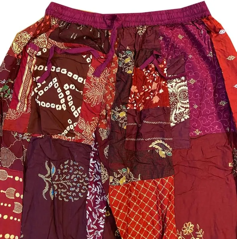 RAJBHOOMI HANDICRAFTS Boho Pants for Women - Hippie Pants for Women Boho Joggers, Bohemian Flowy Hippie Clothes Yoga Pants