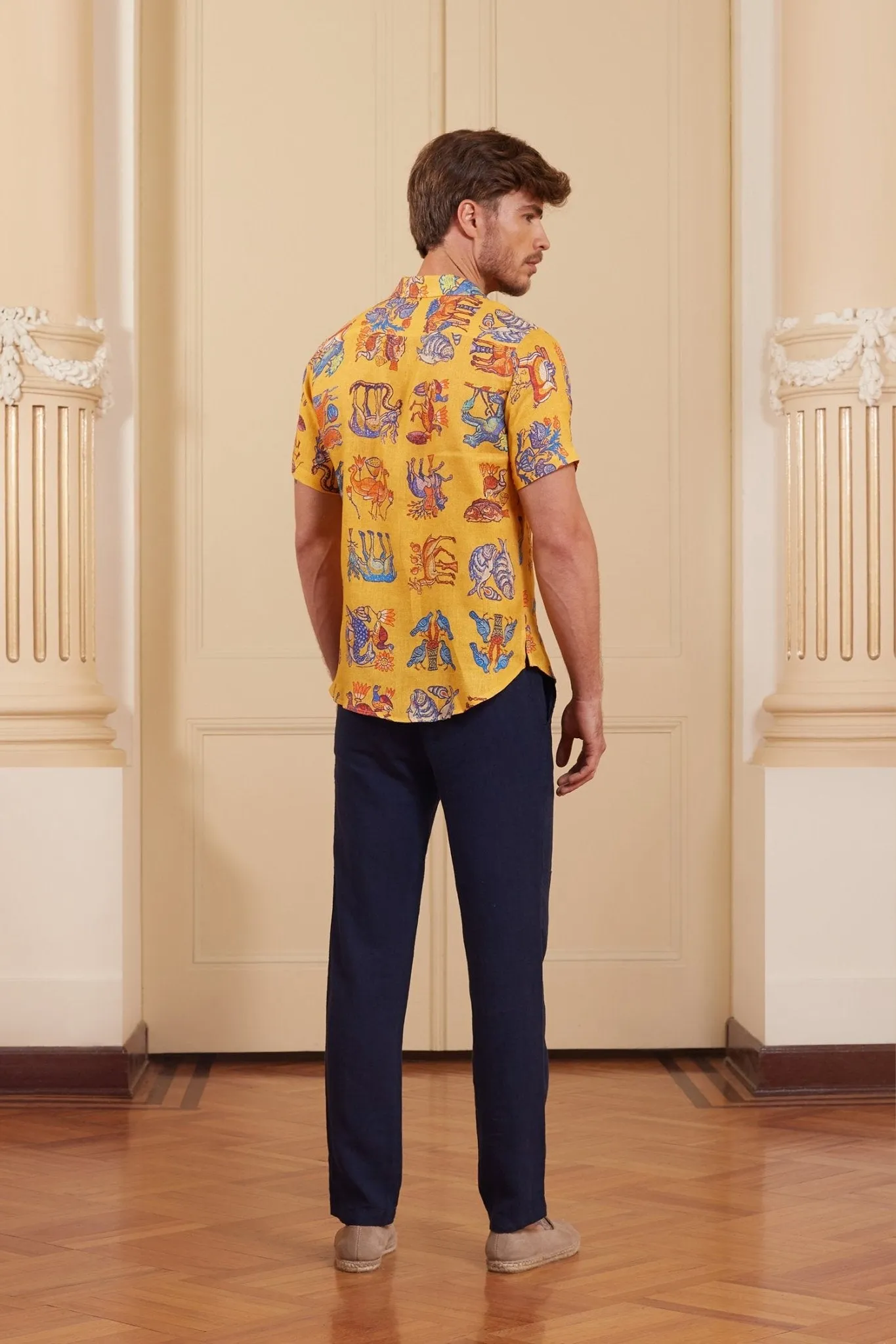 ravena linen shirt yellow