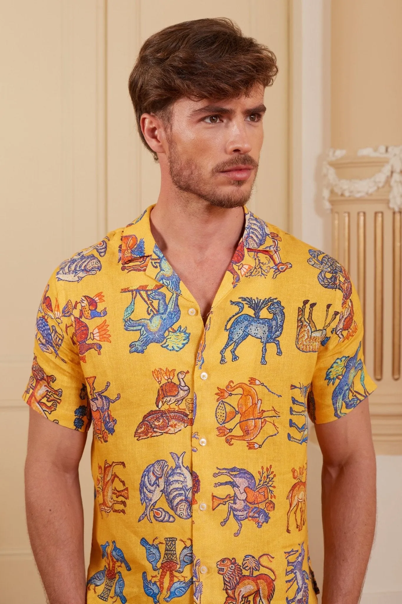 ravena linen shirt yellow