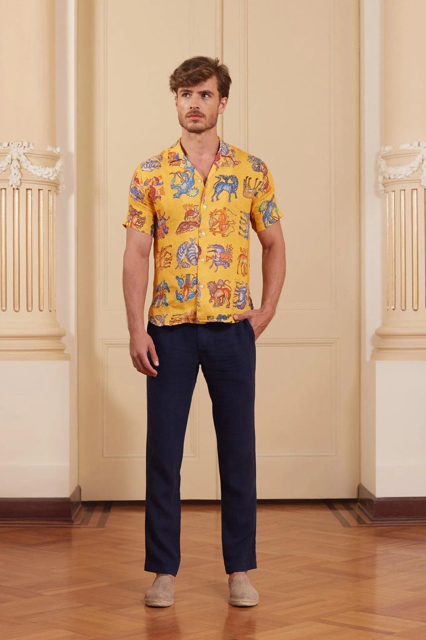 ravena linen shirt yellow
