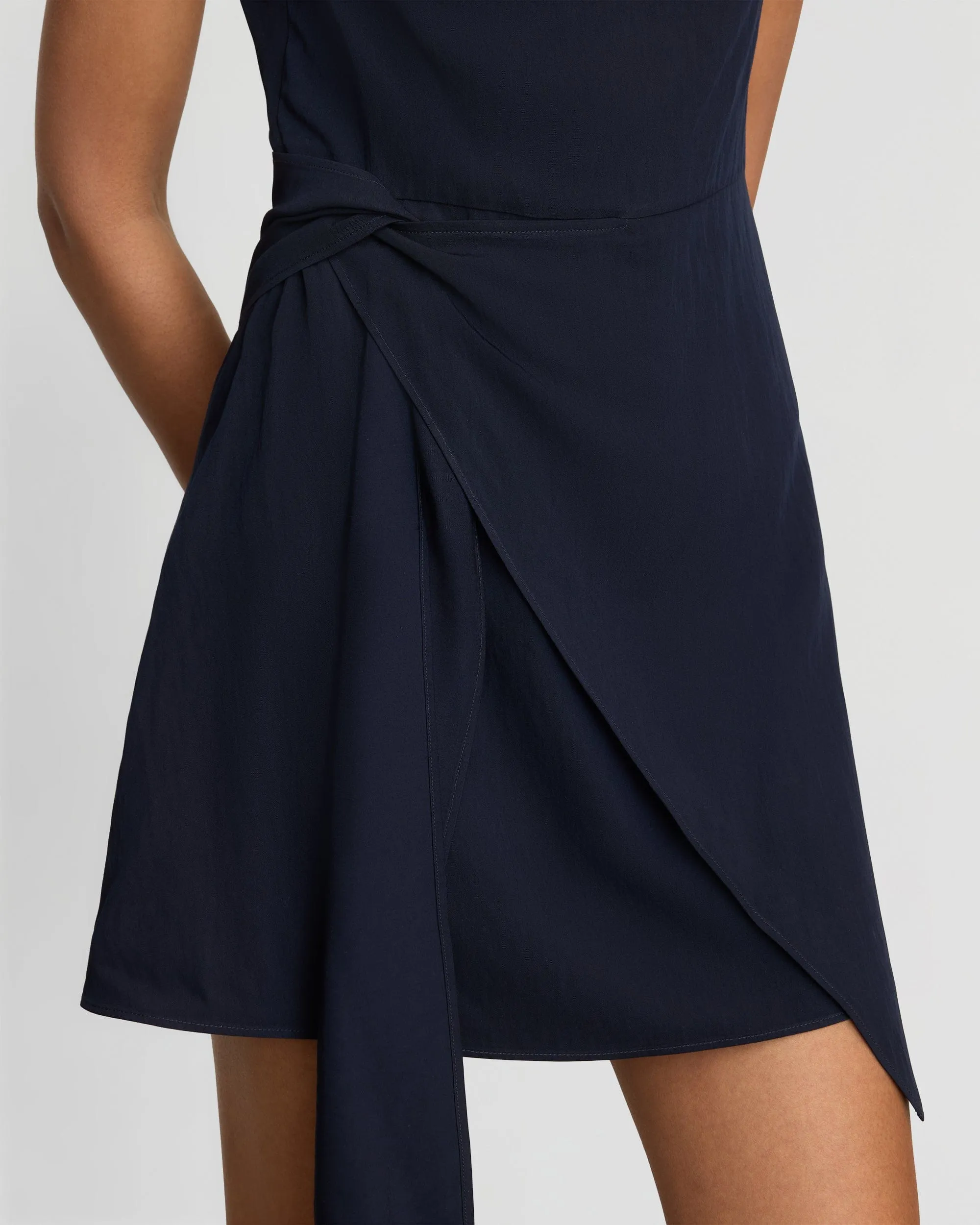 Polished Edge windproof Kamini Asymmetric Mini Dress