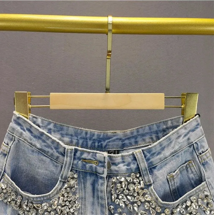 Razzle Dazzle High Waisted Denim Shorts