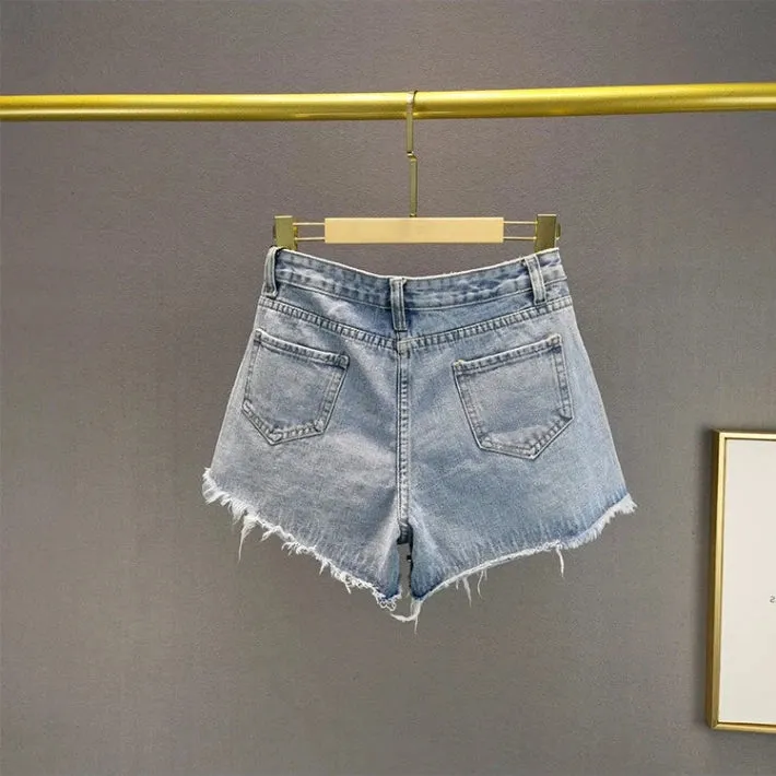 Razzle Dazzle High Waisted Denim Shorts