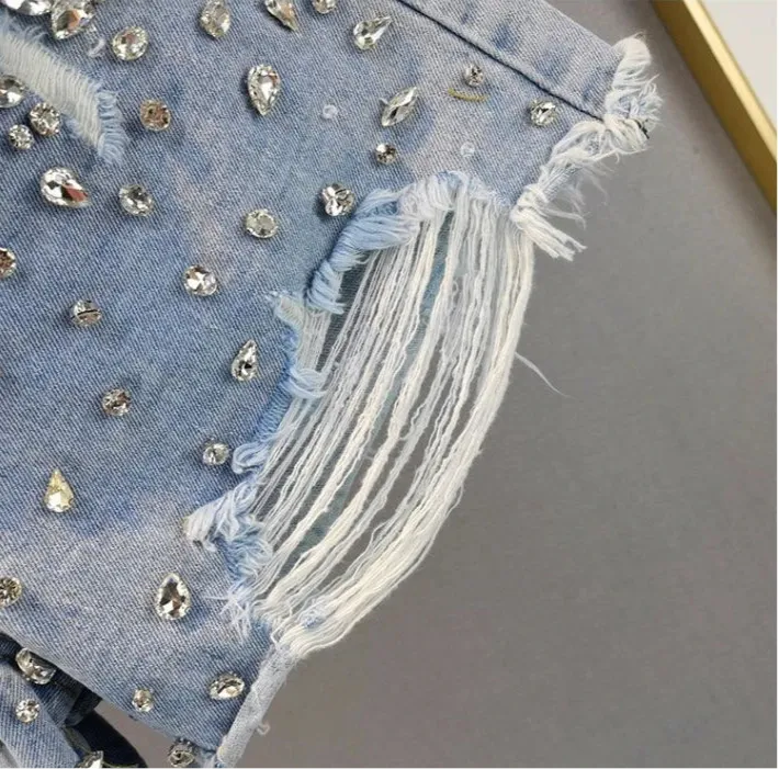 Razzle Dazzle High Waisted Denim Shorts