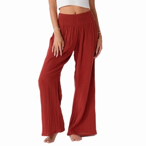 Mid-rise fit Vintage Wash Seaside Spice Wide Leg Cotton Pants