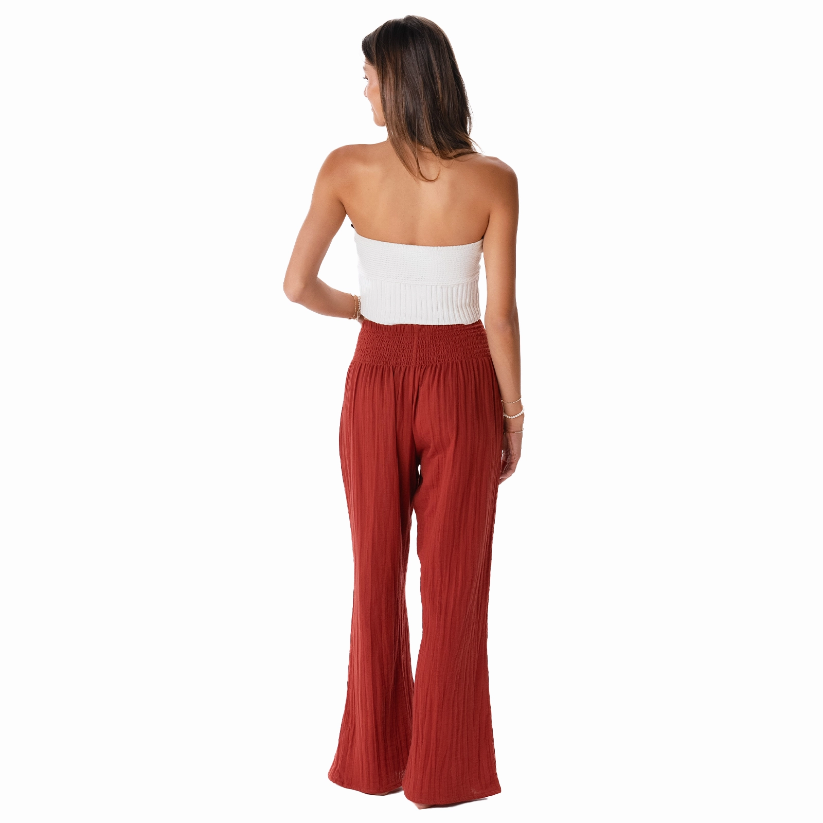 NoiseReducingFabric Seaside Spice Wide Leg Cotton Pants