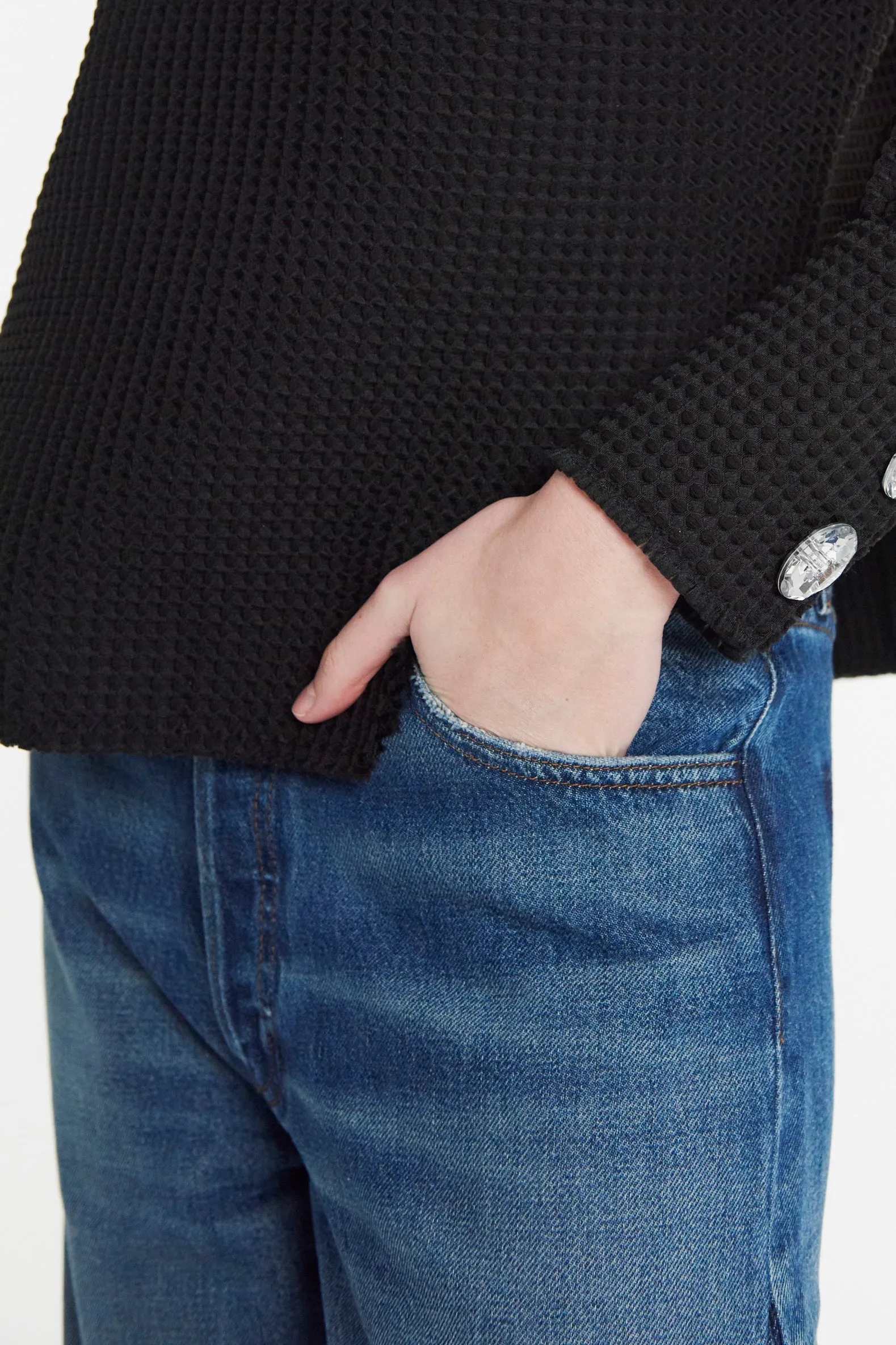 Recycled Jeans With Side Inserts Blue Beach Day Modern Go-To Garment