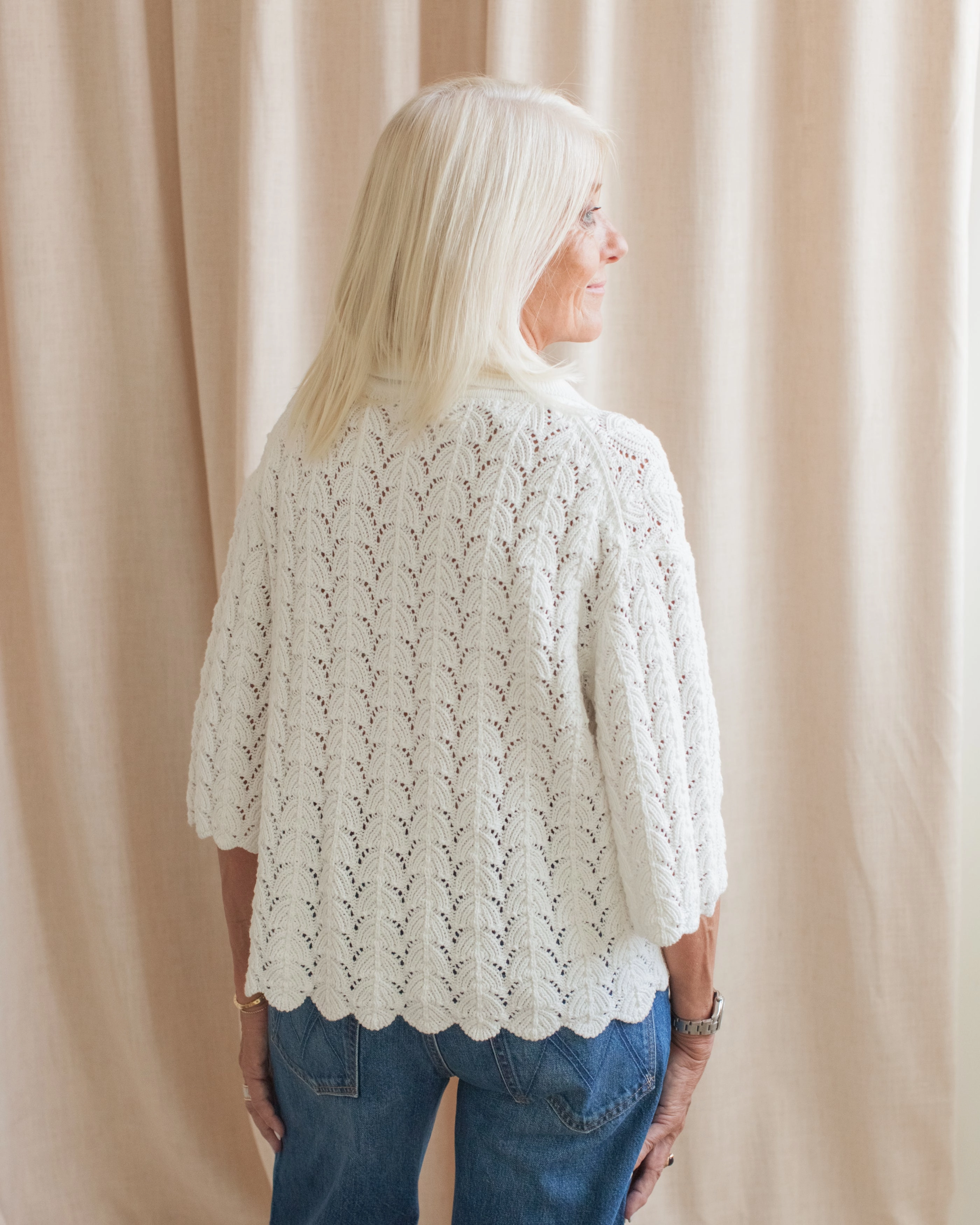Esther Crocheted Cardigan- Ivory Seasonal Layered