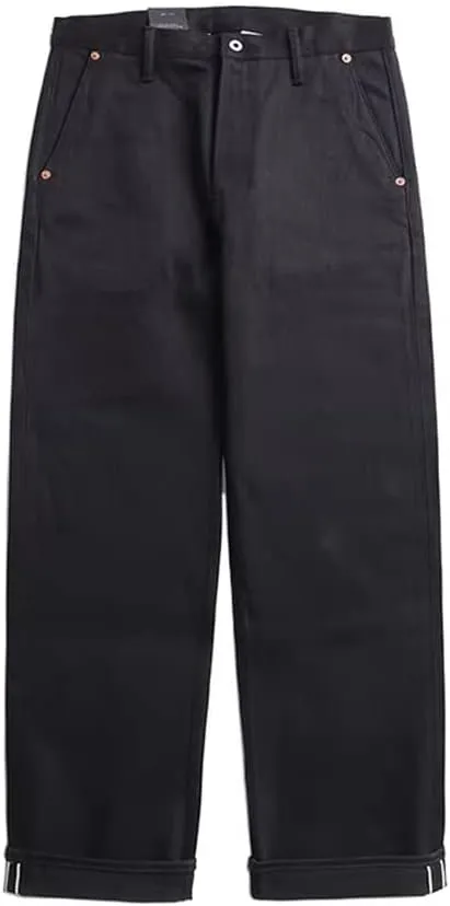 Red Tornado Black Officer Pants Selvedge Denim Relaxed Fit