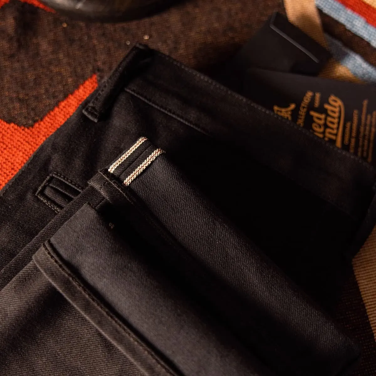Red Tornado Black Officer Pants Selvedge Denim Relaxed Fit