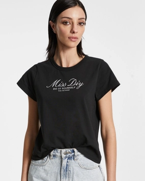 Refined Taste MISS DIY MINI SS TEE JET BLACK Fresh Style