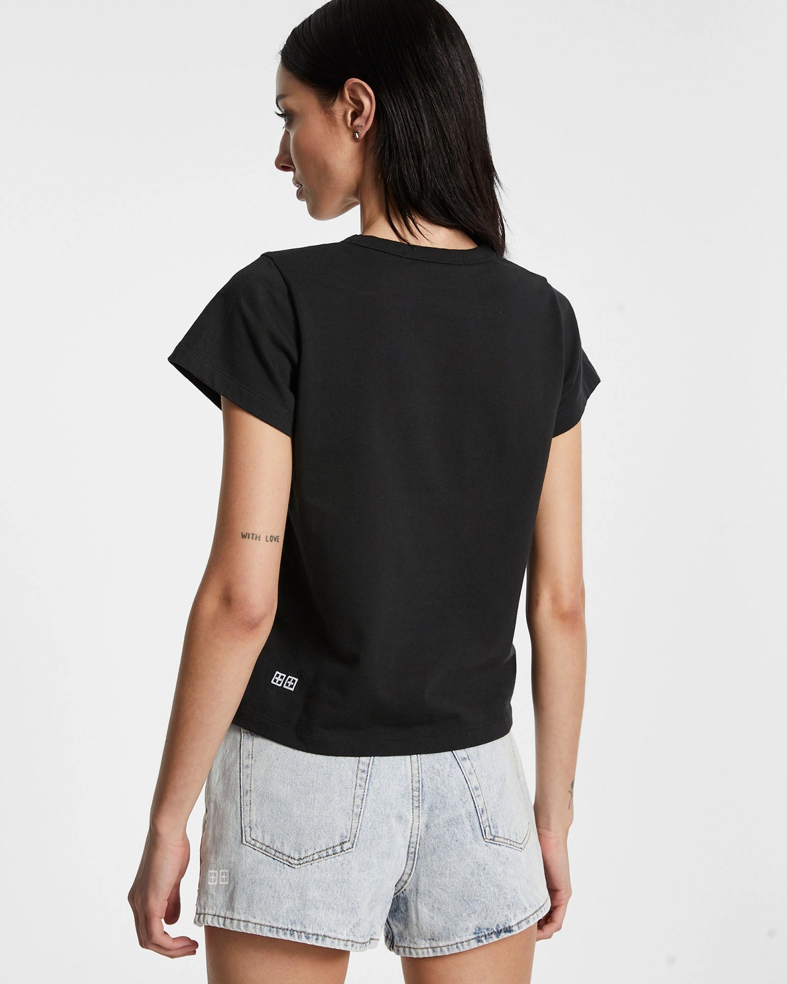 Refined Taste MISS DIY MINI SS TEE JET BLACK Wool combination Flexible Cuff Design