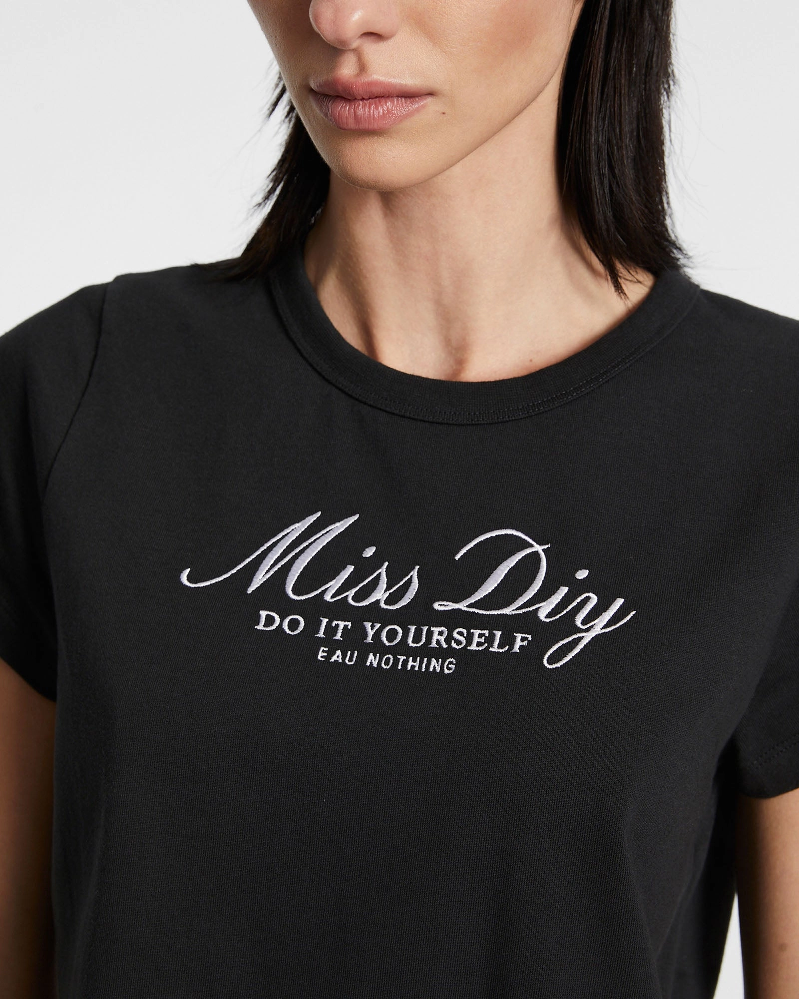Refined Taste MISS DIY MINI SS TEE JET BLACK Casual Comfort Wear