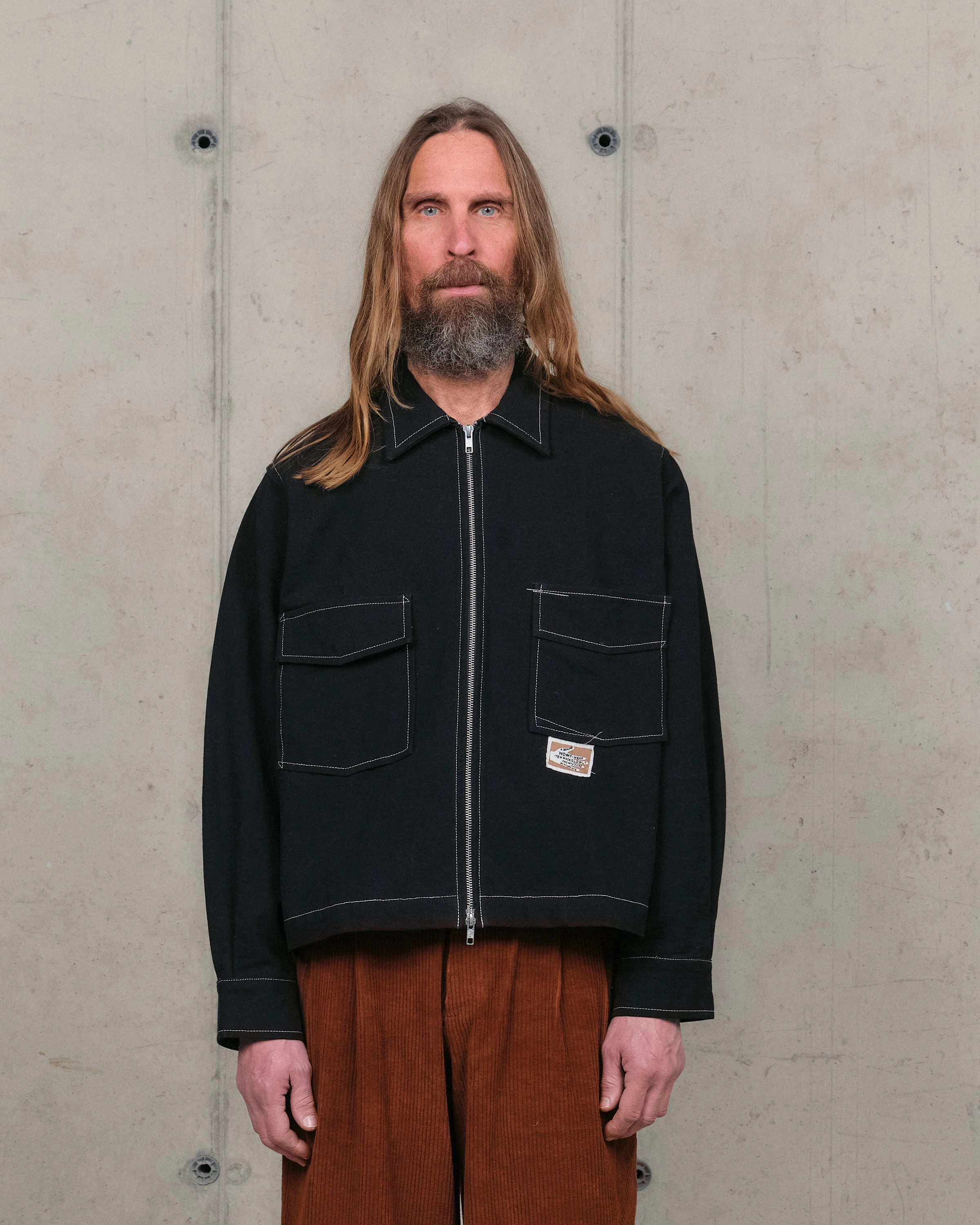 555 Jacket - Black Wonky-Wear Modern Minimalist Creative Look Functional Comfort