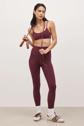 Base Sculpting Leggings - Merlot Durable Reinforced Hem Seamless construction