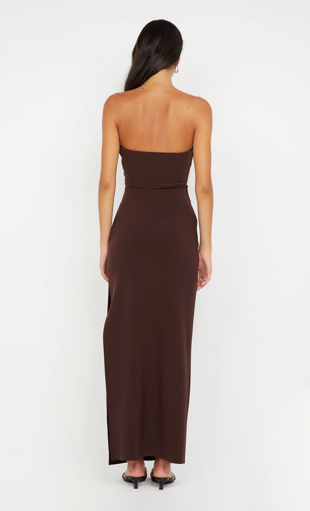 SmoothEdgeFinish REINA STRAPLESS MAXI DRESS - DARK CHOCOLATE