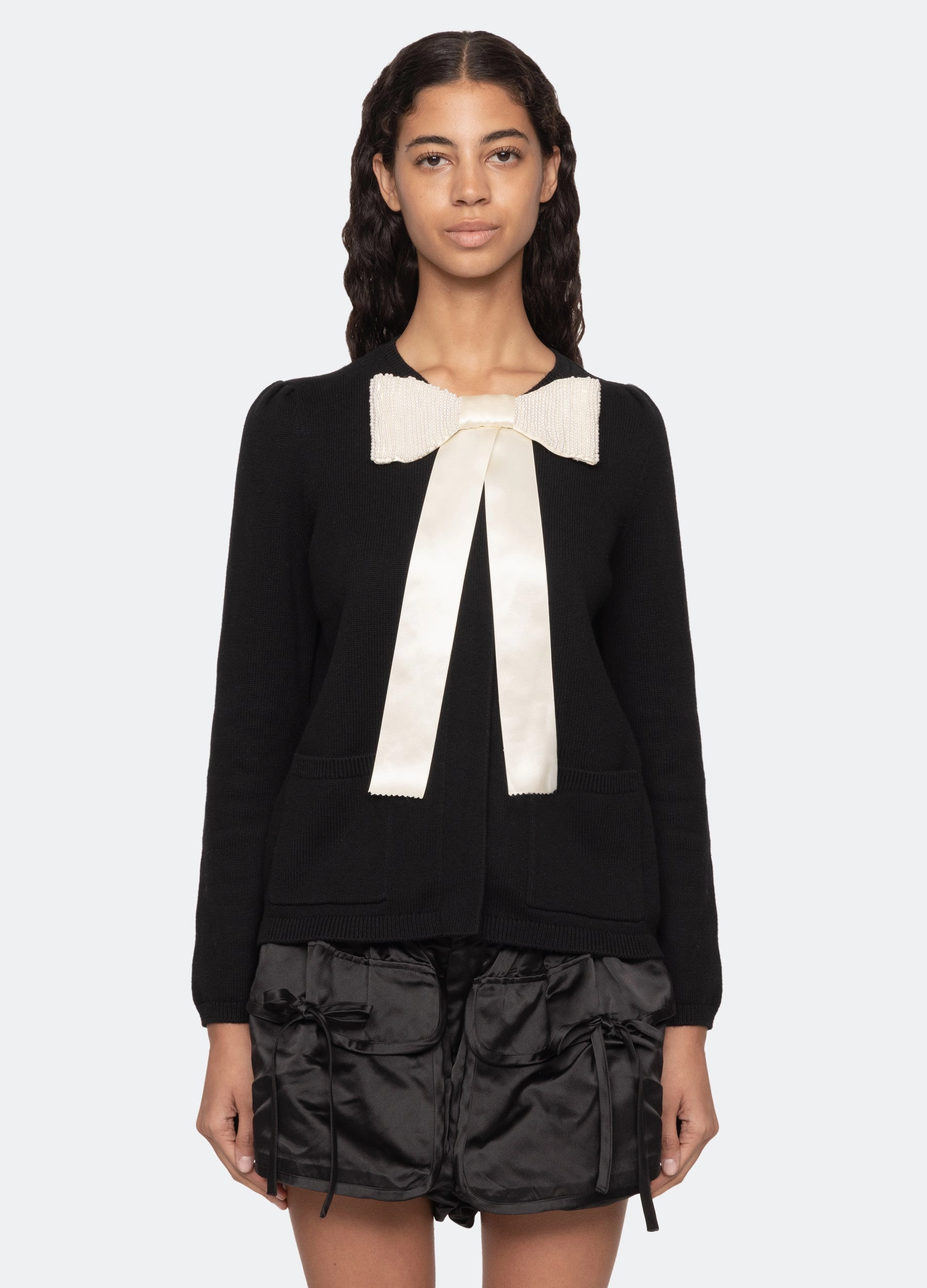 Linen Blend Fabric Seraphine Cardigan
