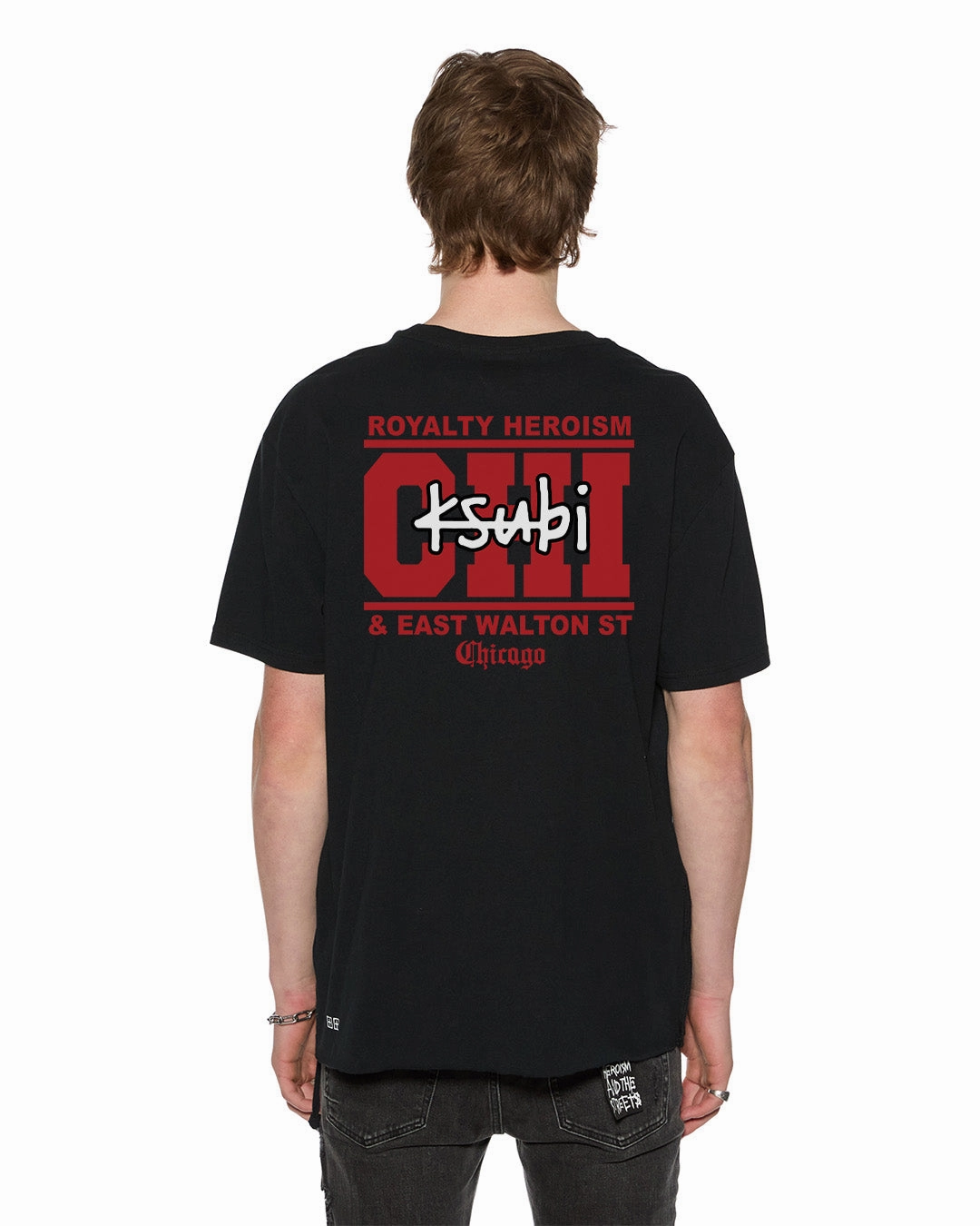 Flexible Shoulder Seams CHICAGO AND THE STREETS SS BIGGIE TEE BLACK