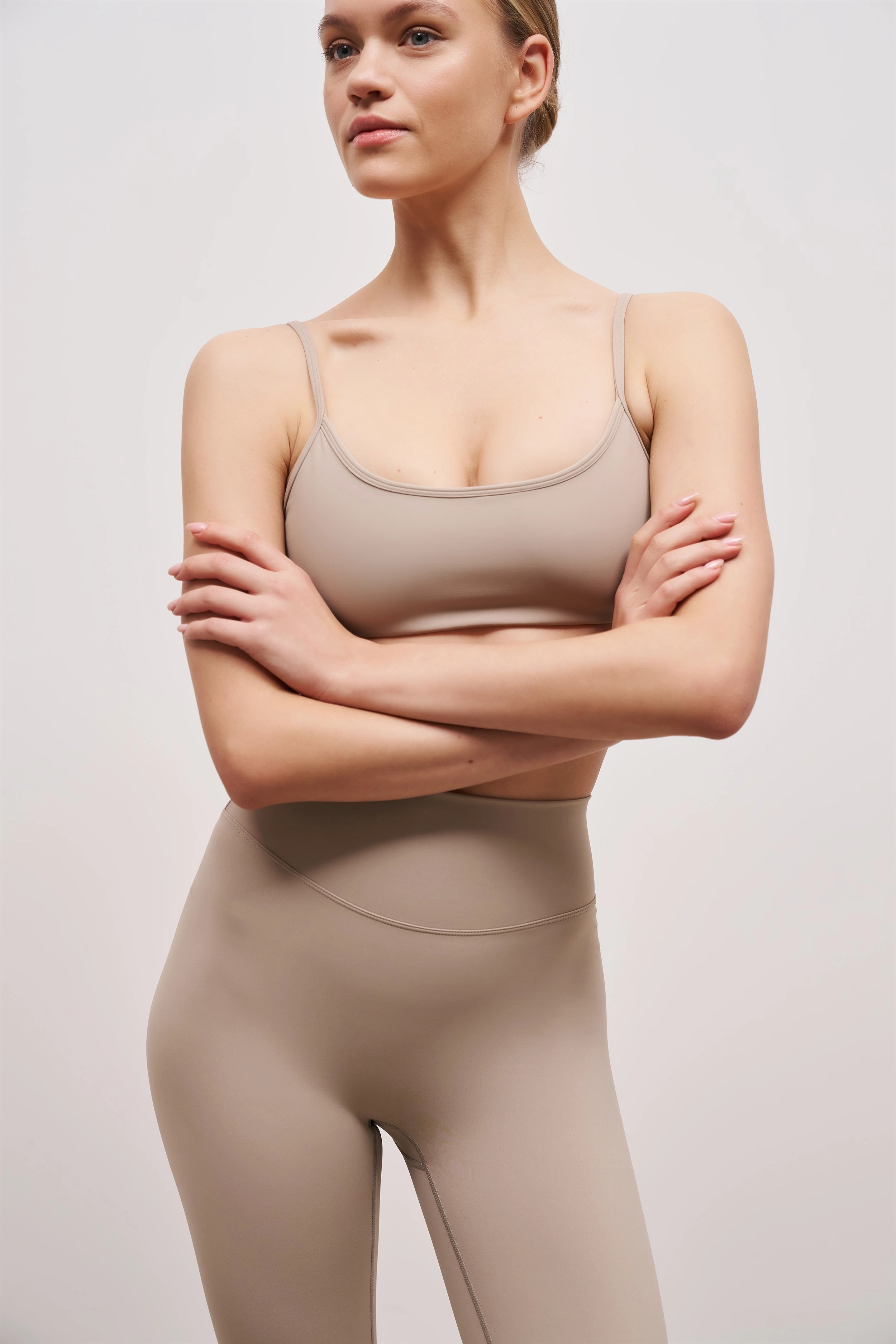 MultiPocket Base Sculpting Cami Bra - Taupe