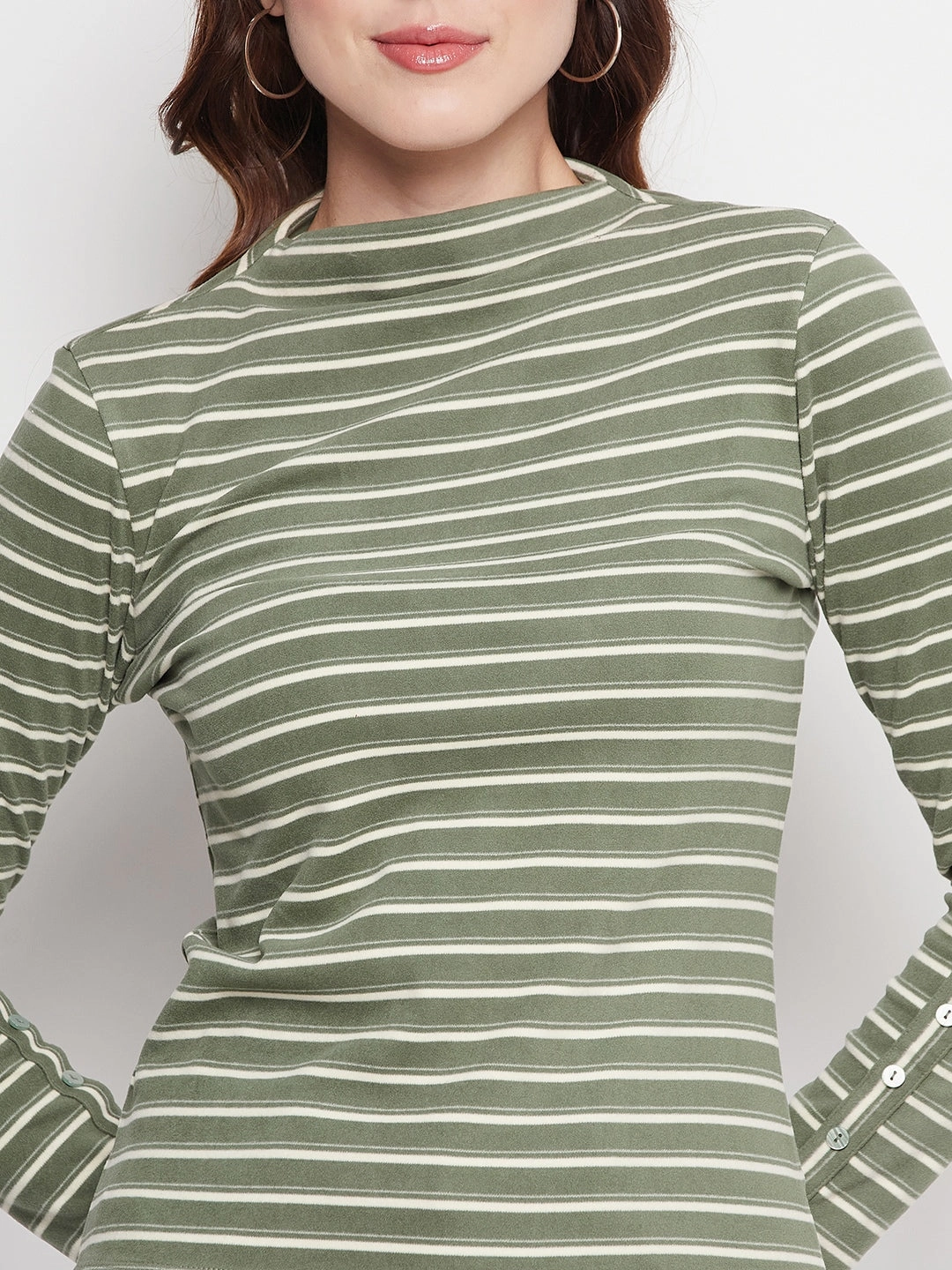 EasyCare Fabric Madame Green Knitted Top