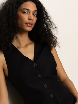 Quick Fit Design quick-drying Relaxed Modern Vest Black
