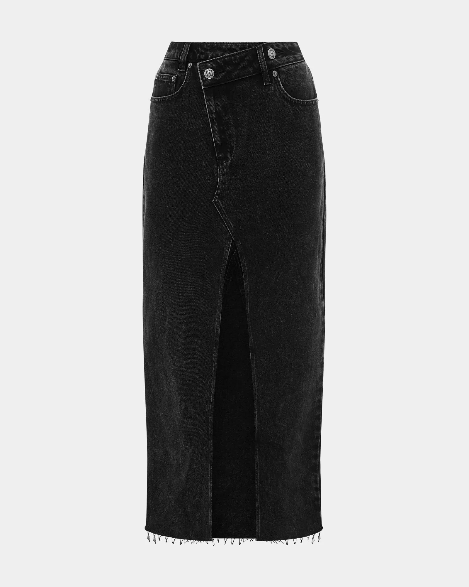 RELAX MAXI SKIRT WASHED BLACK Office Wear Trendy Home Comfort Easy Pairing