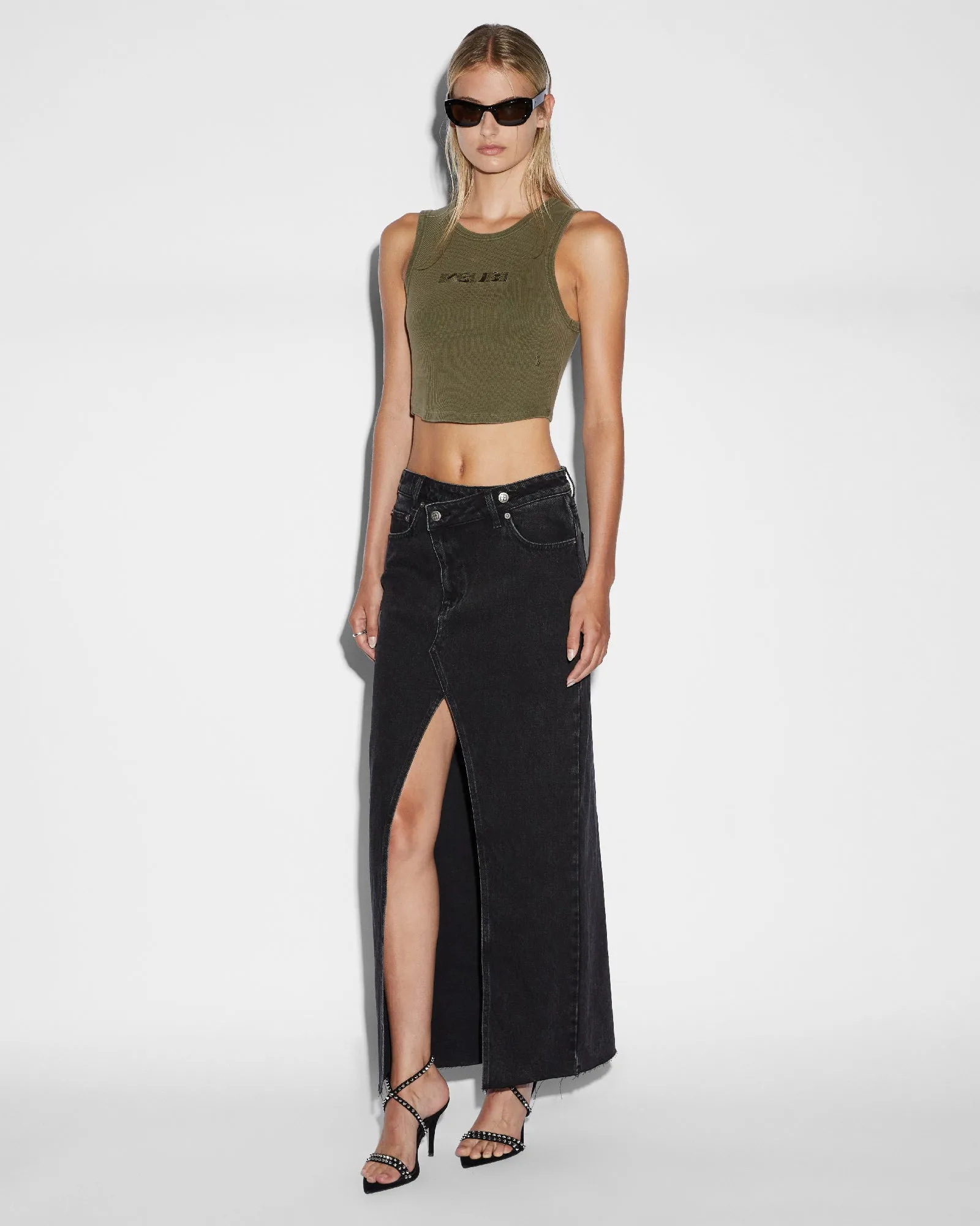 RELAX MAXI SKIRT WASHED BLACK Odor Control Tech