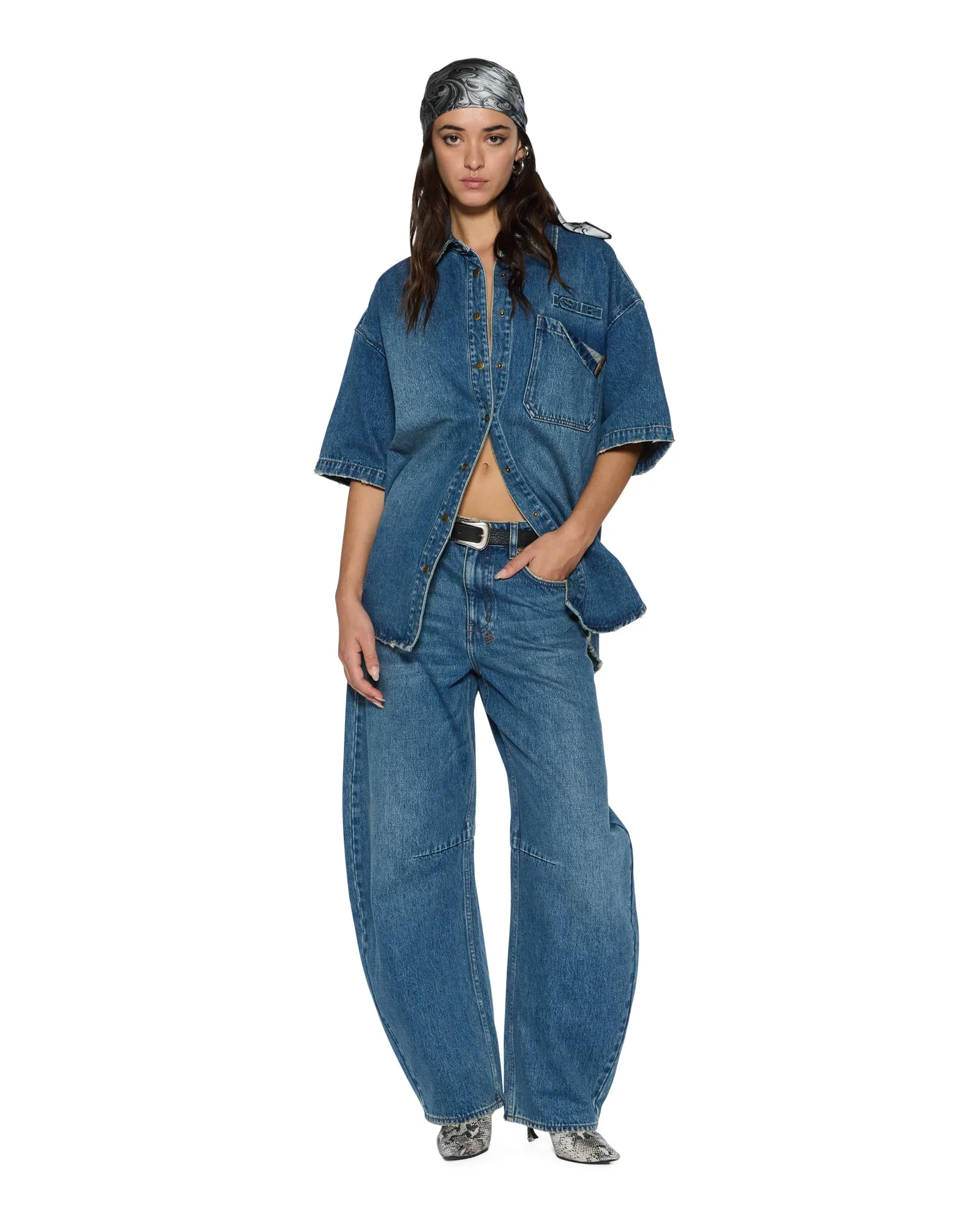 classic clothing BARREL JEAN AGED