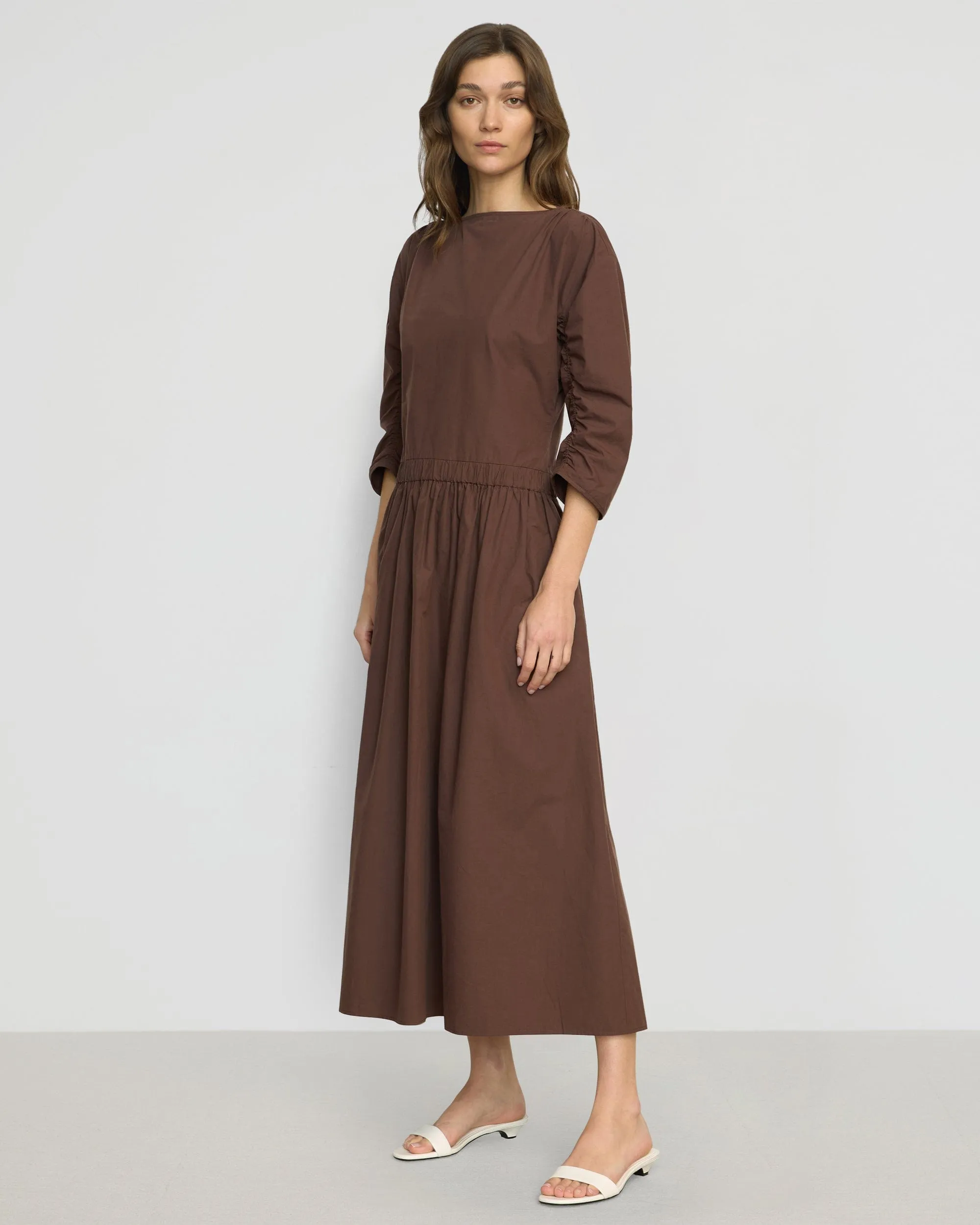 Comfortable and breathable City Ready Natalia Cotton Ruched-Detail Dress