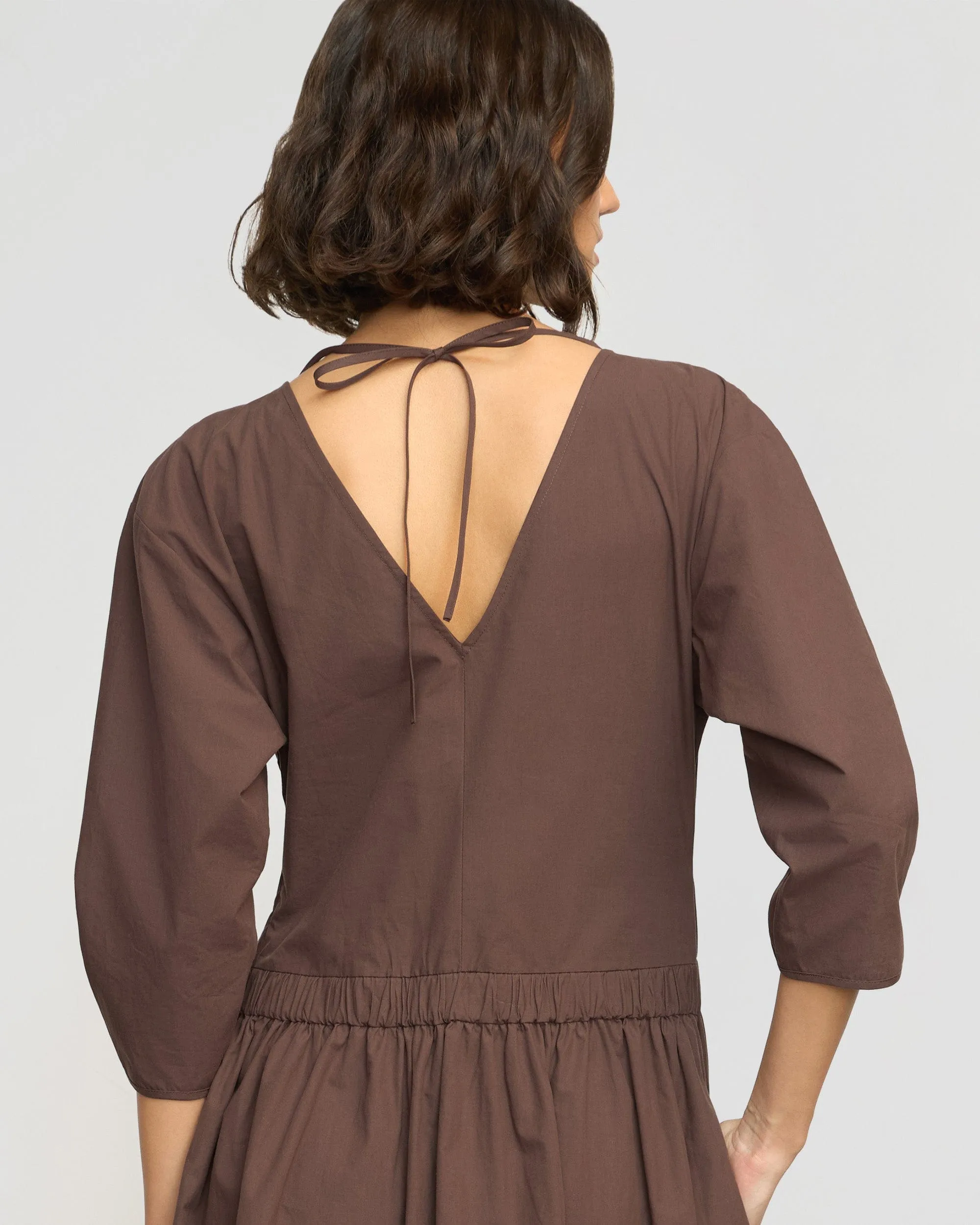Soft Balance Natalia Cotton Ruched-Detail Dress