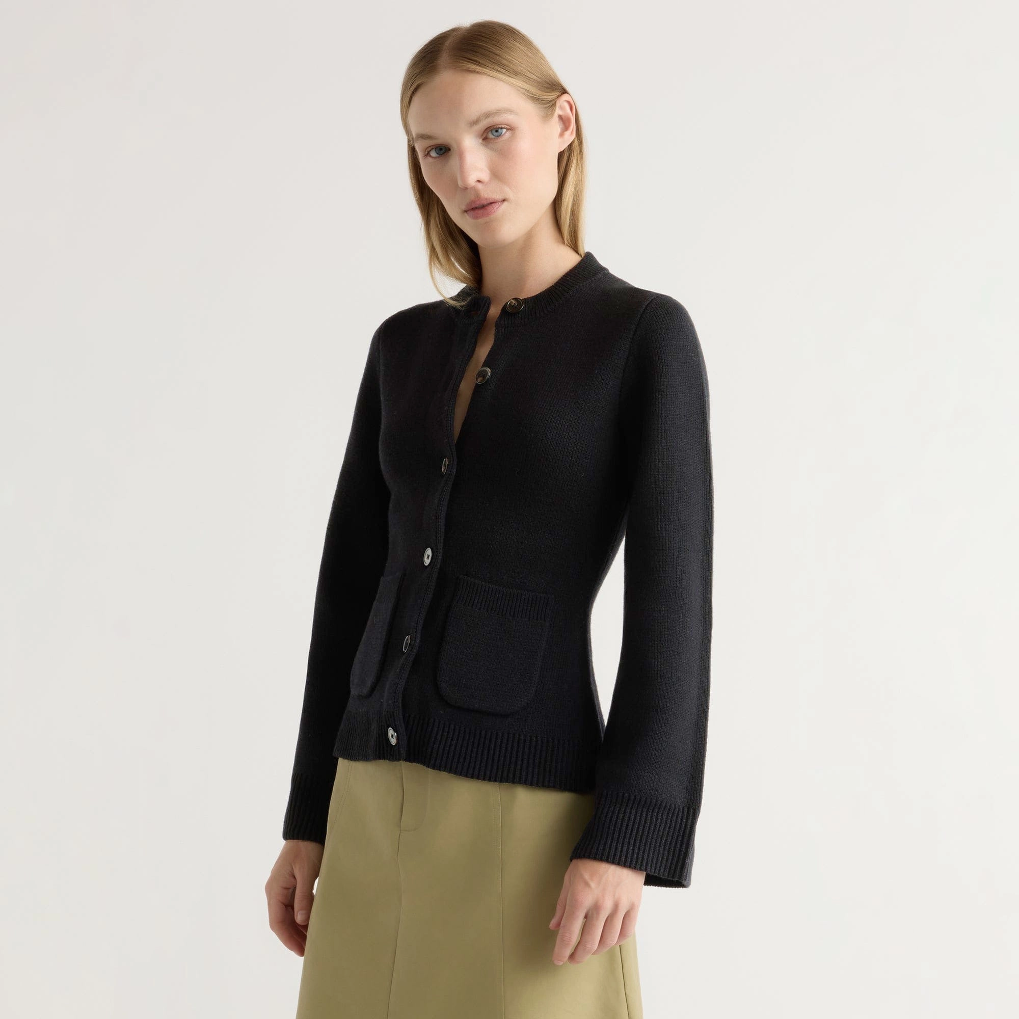 Warm Knit Eames Organic Cotton-Wool Cardigan