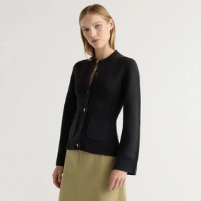 Warm Knit Eames Organic Cotton-Wool Cardigan