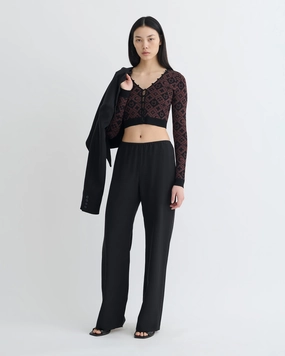 Dovie - Cropped Cardigan - Symbol Tile Mahogany Ventilation Panel Fresh Look