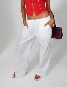 FrictionResistantEdging CRESSY PANT - WHITE