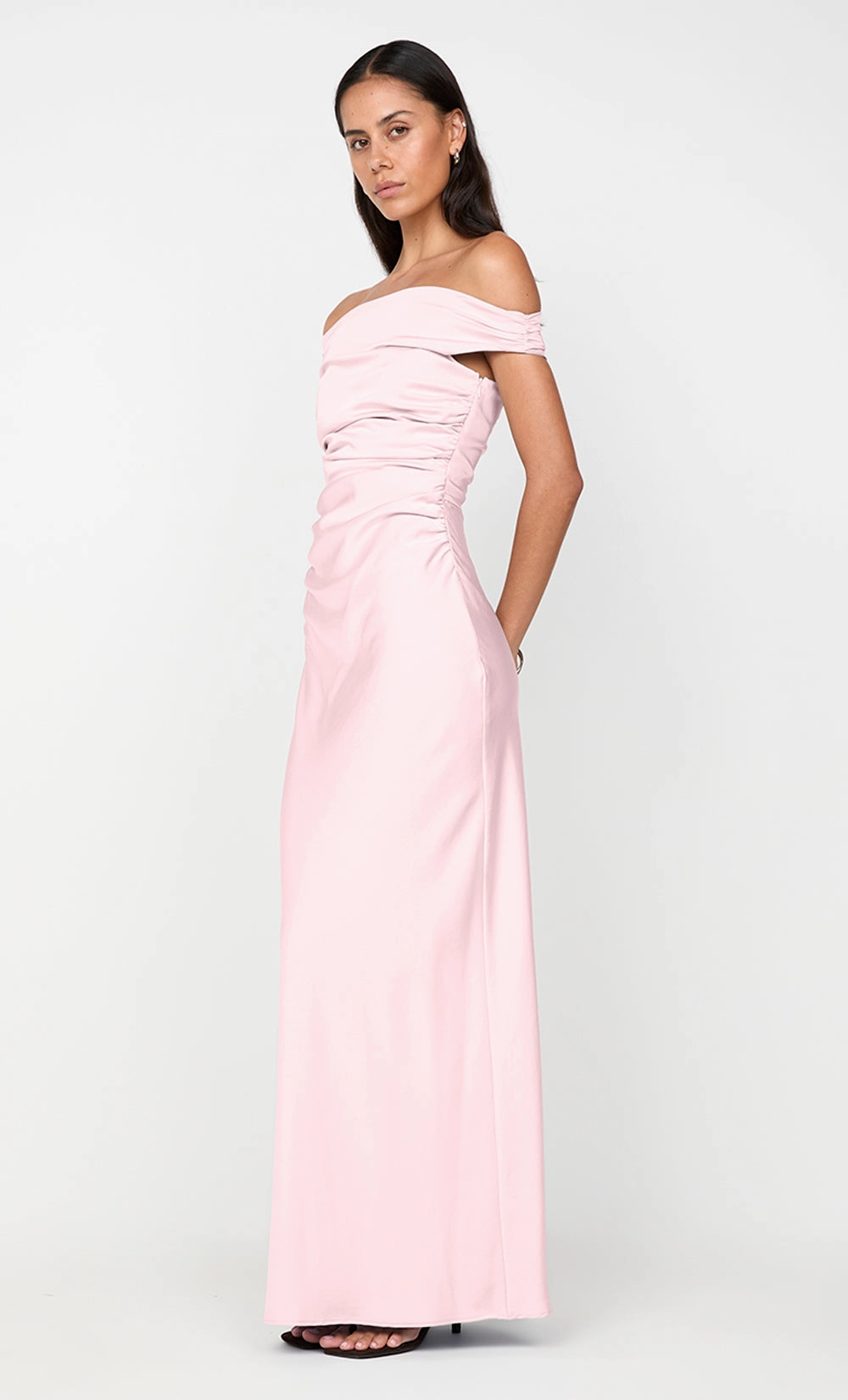 ETERNITY OFF SHOULDER MAXI - POWDER PINK Mood Flex